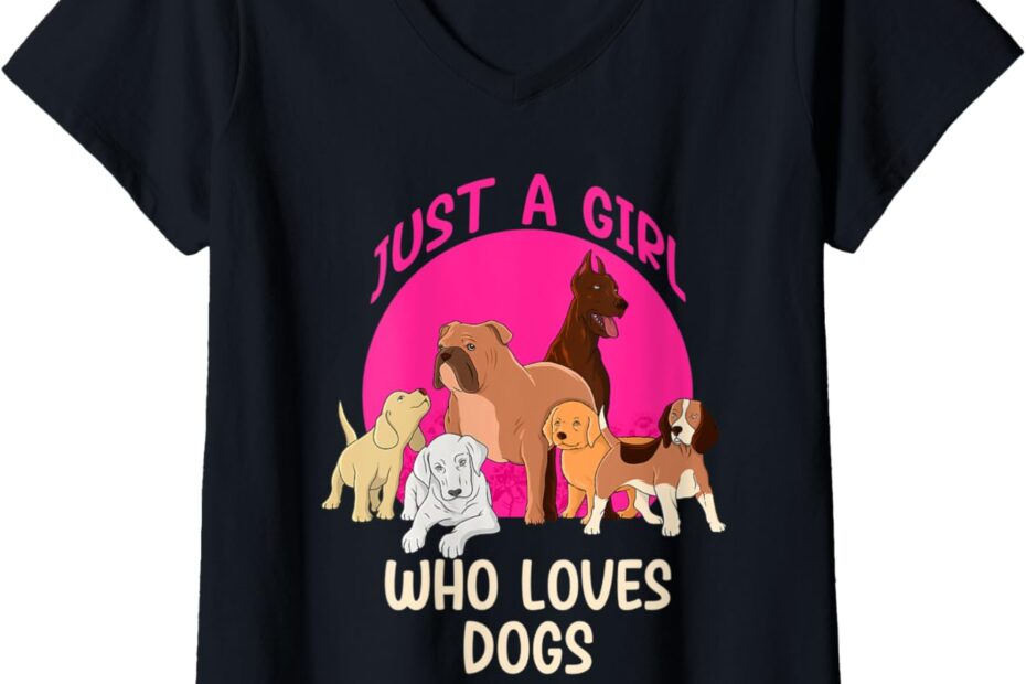Adorable V-Neck Tee: A Must-Have for Every Dog Lover!