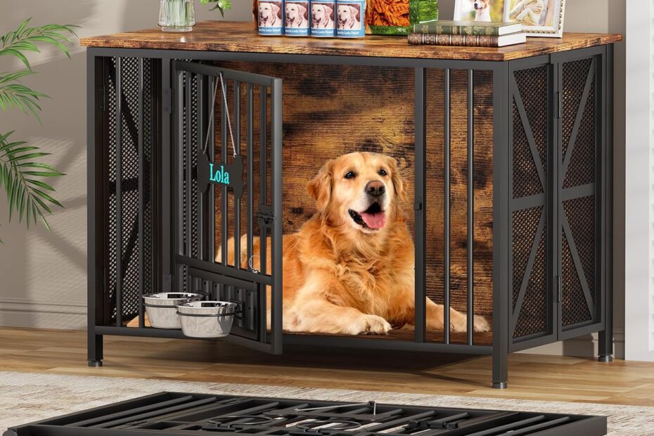 Chic and Functional: Review of the Easycom Foldable Large Dog Crate Furniture