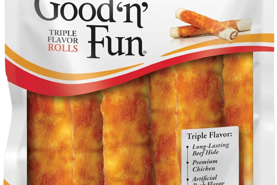 Deliciously Long-Lasting Chews: A Review of Good 'n' Fun Triple Flavor Rolls for Large Dogs