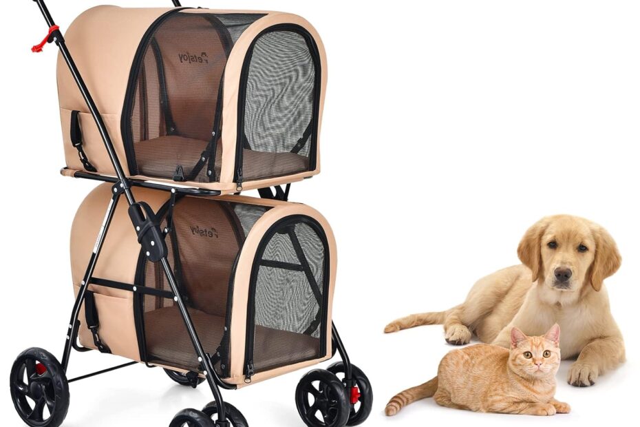 Discover the PETSITE Double Dog Stroller: The Ultimate Travel Companion for Your Furry Friends!