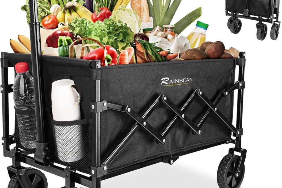 Discover the RAINBEAN Collapsible Wagon: Your Ultimate Heavy-Duty Shopping and Adventure Companion!