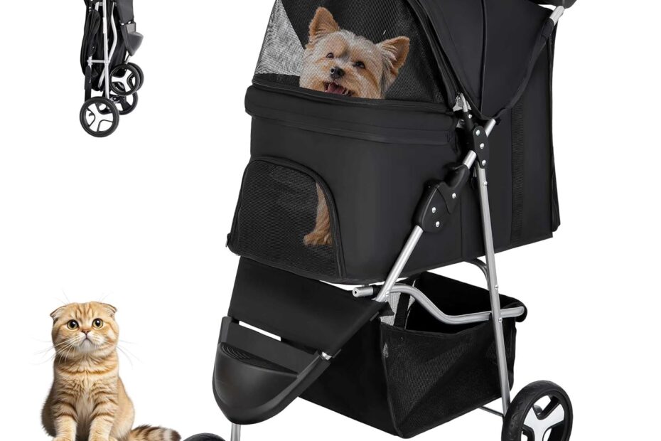 Discover the ZENY Foldable Pet Stroller: Your Pet's New Favorite Ride!