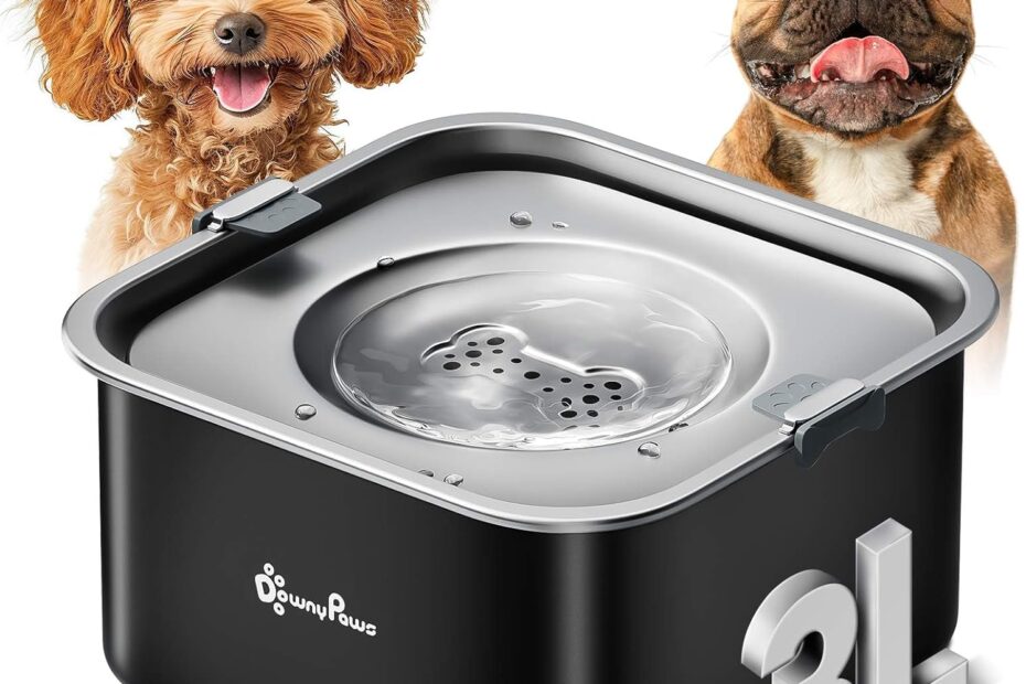 DownyPaws No Spill Water Bowl: The Ultimate Slobber Stopper for Dogs!