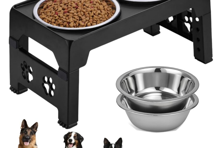 Elevate Mealtime: The Adjustable Elevated Dog Bowls for Every Pet Size!