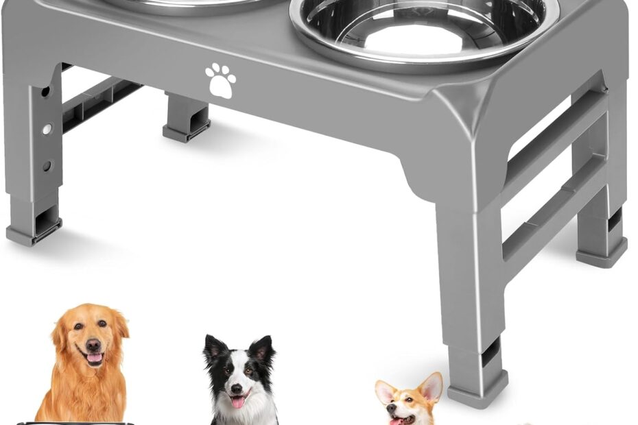 Elevate Mealtime: The Best Adjustable Raised Dog Bowl Stand for Your Large Pup!
