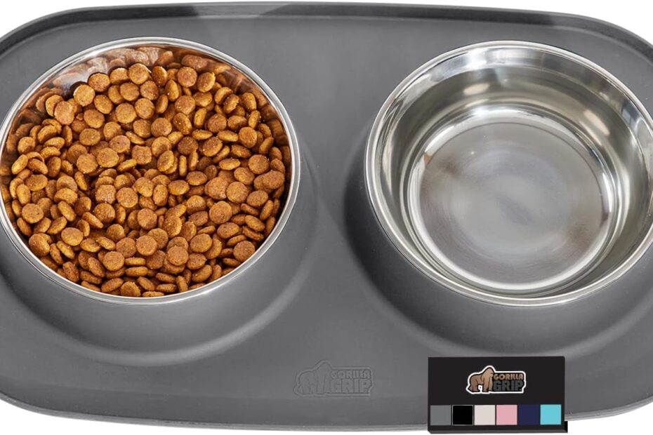 Elevate Your Pet's Mealtime: GORILLA GRIP Waterproof Feeding Mat & Bowl Set Review