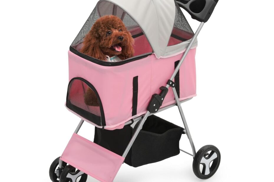 Explore Convenience: The 3-in-1 Foldable Dog Stroller with Carrier for Your Furry Friend!