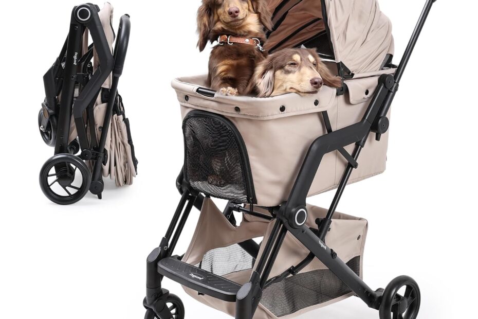 Explore the Great Outdoors with the Ultimate Dog & Cat Stroller: A Review of the Foldable 4-Wheel Pet Companion