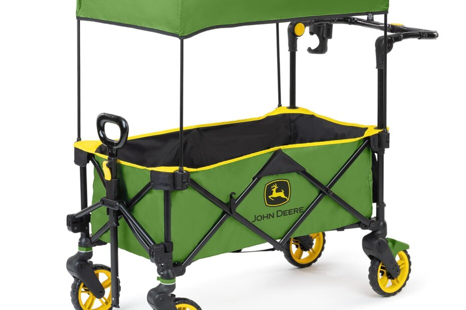 Explore the Outdoors: Bright Starts John Deere Pop 'N Ride Stroller Wagon Review