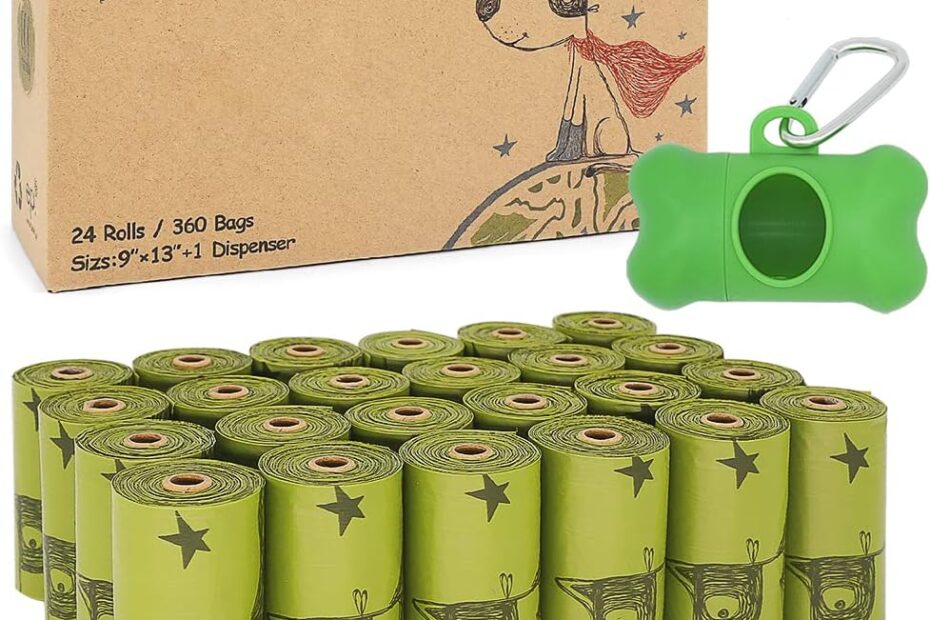 Go Green with Ley's Biodegradable Dog Poop Bags: 360 Strong and Eco-Friendly Solutions!