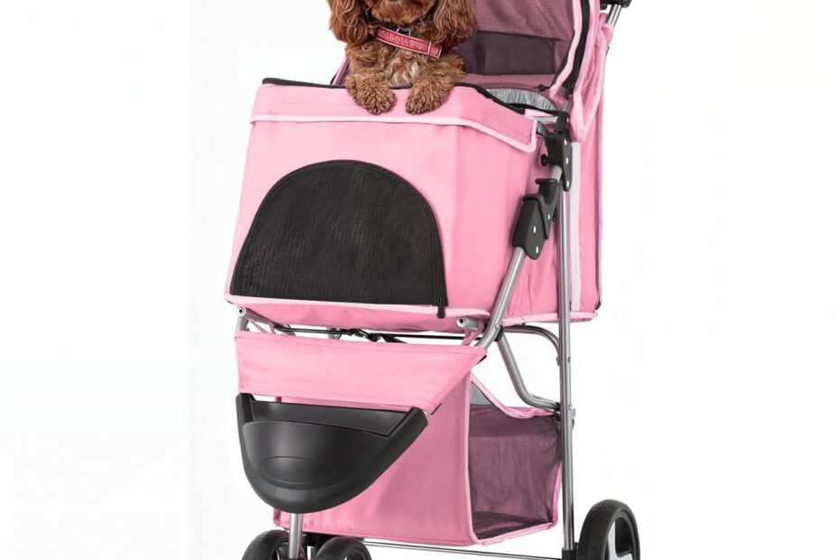 Paws on Wheels: A Complete Review of the Pink 3-Wheel Pet Stroller for Cats and Dogs