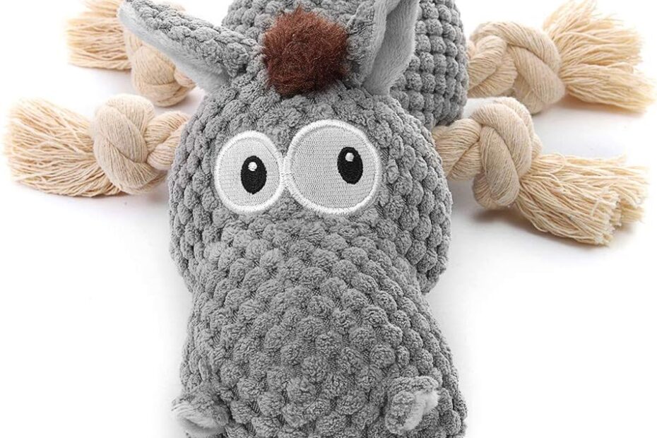 Paw-sitively Fun: The Ultimate Grey Donkey Plush Squeaky Toy for Dogs!
