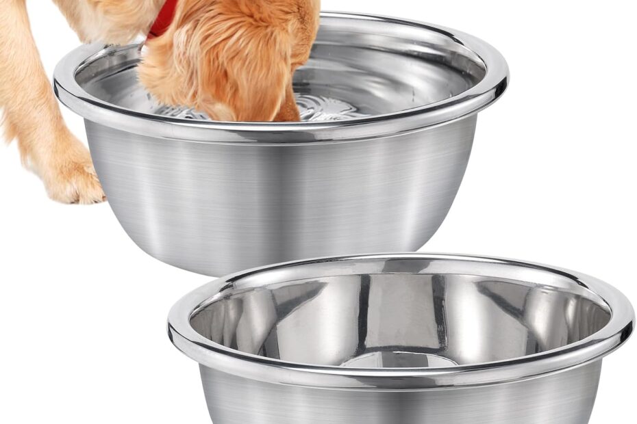 Reviewing the Perfect Large Dog Bowls: 2Pcs 1.3 Gallon Stainless Steel Set