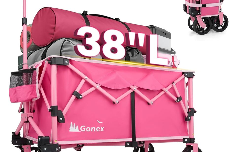 Roll in Style: The Gonex 38'' Extra Long Collapsible Wagon for All Your Adventures!