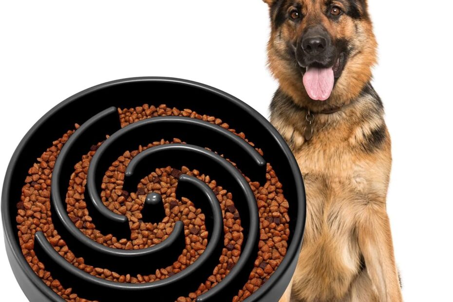 Slow Down Mealtime: The JASGOOD Anti-Gulping Bowl for Happy, Healthy Dogs!