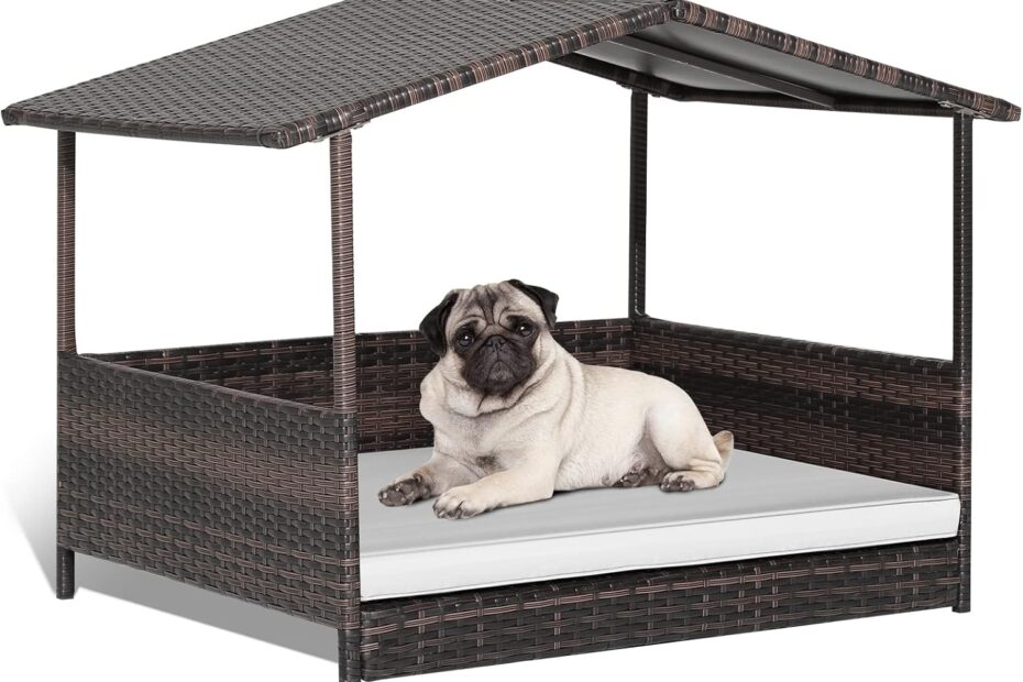 Stylish Comfort for Your Pup: Tangkula Wicker Dog House Review