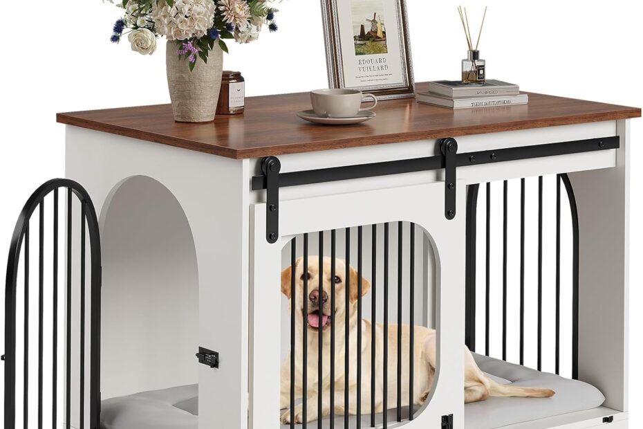 Stylish Comfort: Review of the 39.4" Dog Crate Furniture for Your Furry Friend