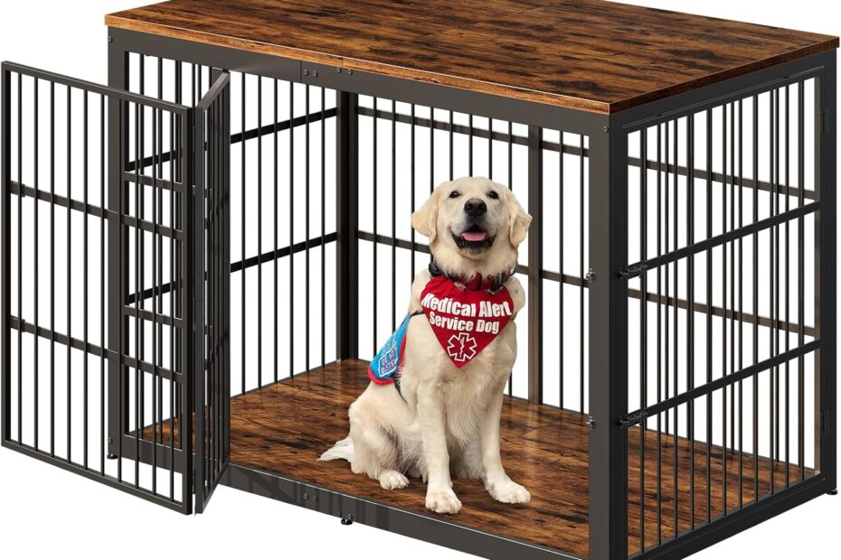 Stylish & Functional: Discover the 54" Wooden Dog Crate That Doubles as Decor