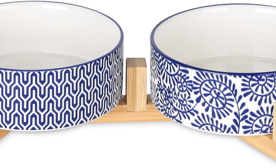 Stylish & Functional: Selamica Ceramic Dog Bowls with Wooden Stand Review