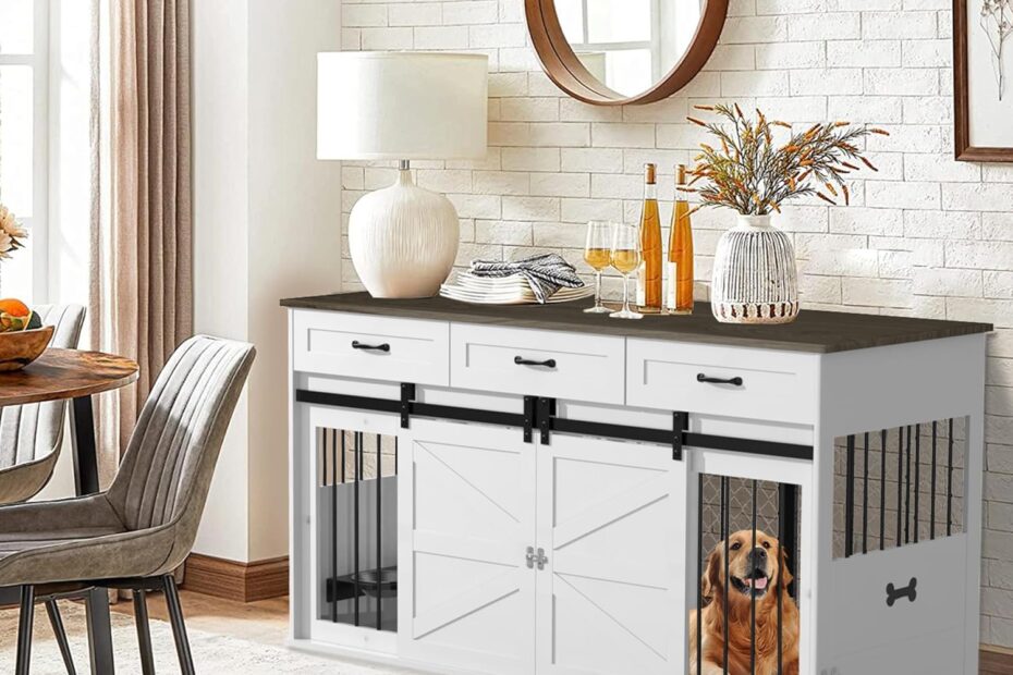 Stylish & Functional: The RQZ Double Dog Crate That Transforms Pet Care!