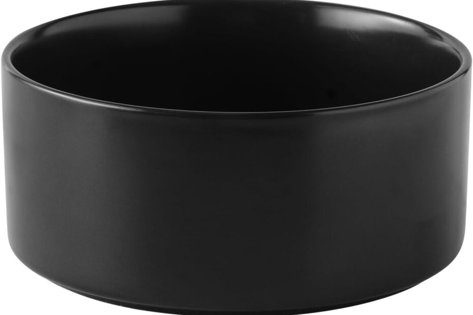 Stylish & Sturdy: The Perfect 6'' Ceramic Dog Bowl for Your Furry Friend!