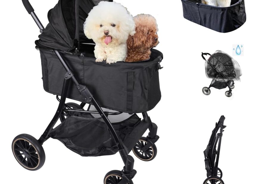 Take Your Furry Friends Anywhere: JXMIYACOO 4-Wheel Cat Stroller Review