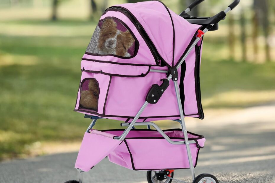 The Perfect Pink Companion: Review of the 3-Wheel Dog Stroller for Travel and Adventure!