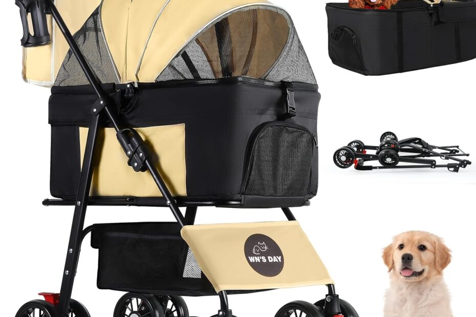 The Ultimate 3-in-1 Pet Stroller: Perfect for Your Small Dogs and Cats!