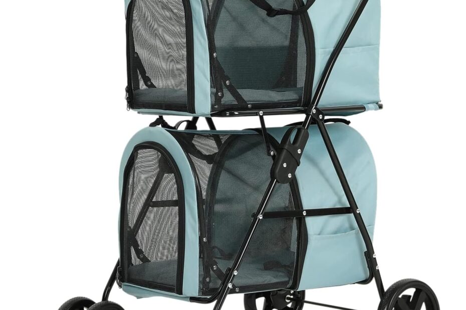 The Ultimate 4-in-1 Pet Stroller: Perfect Travel Solution for Your Furry Friends!