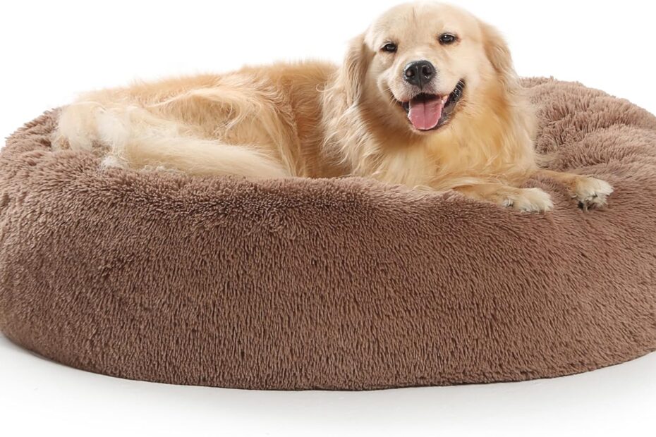 The Ultimate Cozy Retreat: SAVFOX Plush Calming Donut Dog Beds Reviewed!