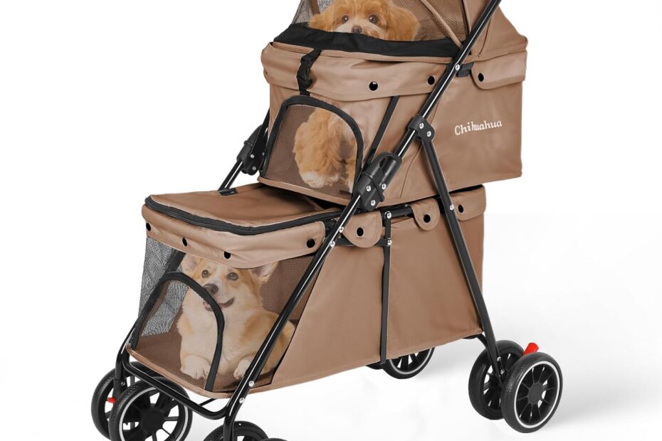 The Ultimate Double Pet Stroller: Perfect for Your Cats and Small Dogs!