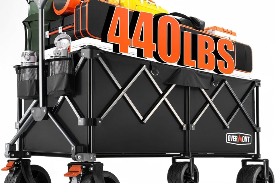 The Ultimate Overmont 45'' Collapsible Wagon: Your Go-To for Camping, Groceries, and More!