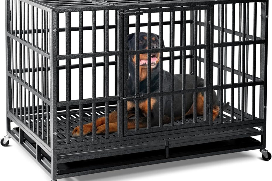 The Ultimate Solution: Oranland's Indestructible 48" Dog Crate for Large Dogs!
