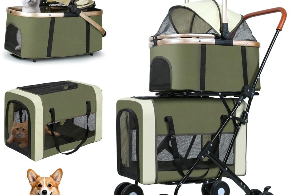 Top Pick for Pet Owners: The Double Pet Stroller That Goes Everywhere with Ease!