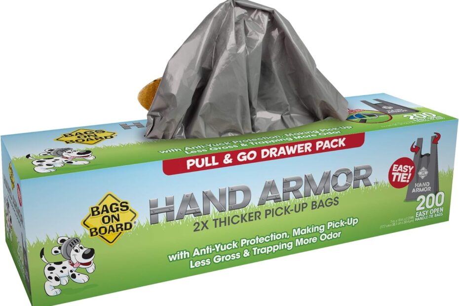 Top Pick for Responsible Pet Owners: Extra Thick Dog Poop Bags with Easy Tie Handles