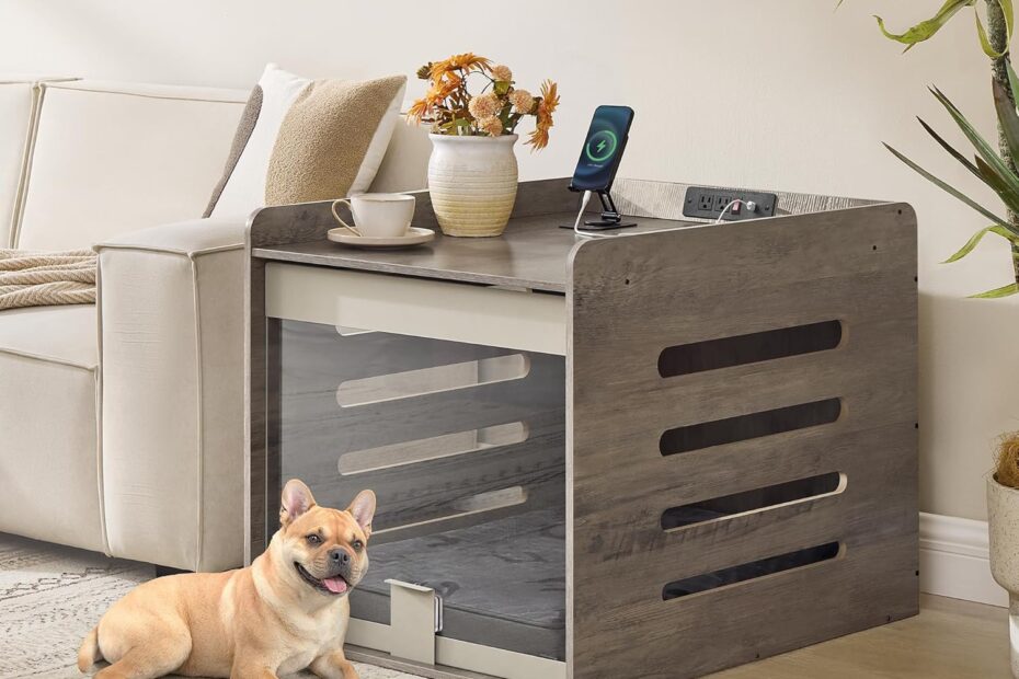 Transform Your Space: Feandrea Modern Dog Crate with Charging Station Reviewed!