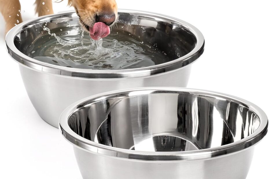 Ultimate 2-Pack Stainless Steel Pet Bowls: Perfect for Your Extra-Large Dog!