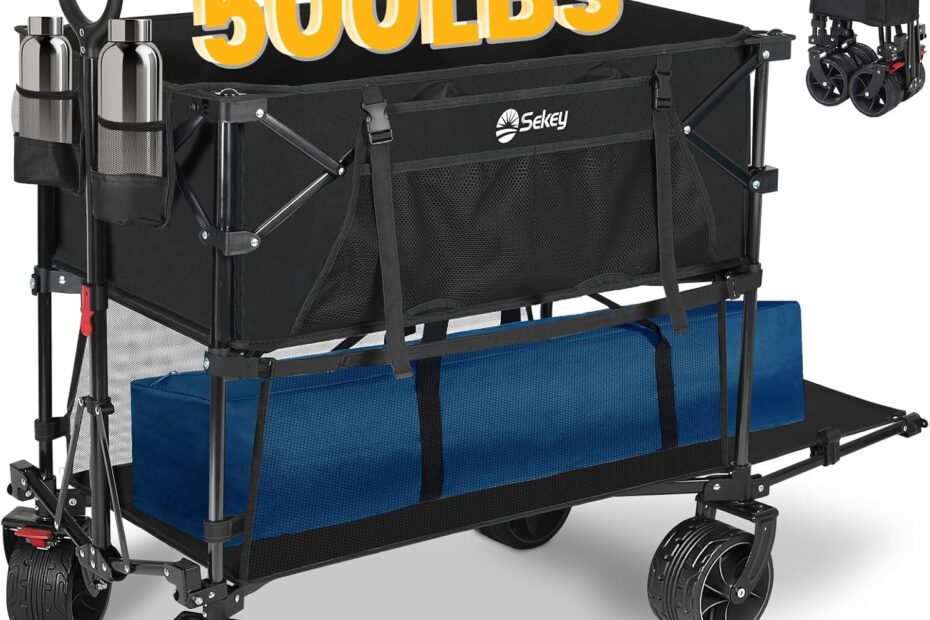 Ultimate 400L Folding Double Decker Wagon: Your Go-To for All Adventures!