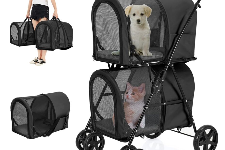Ultimate Comfort & Convenience: Review of the Double Pet Stroller for Dogs and Cats