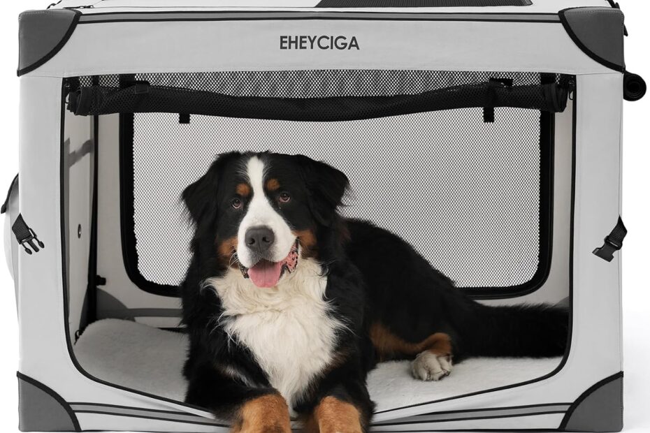 Ultimate Comfort: EHEYCIGA 42-Inch Collapsible Dog Crate Review for Extra Large Pets