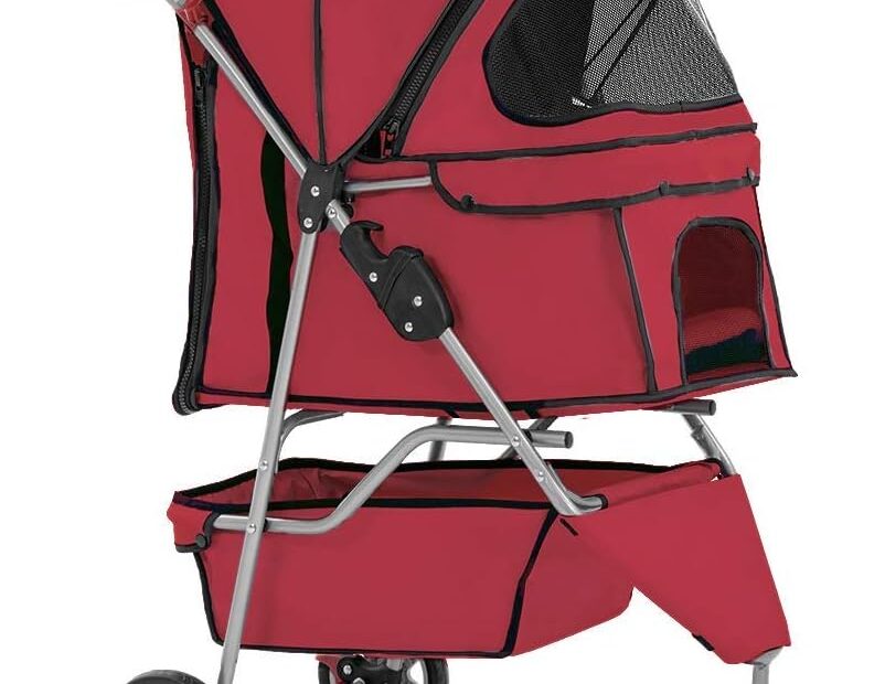 Ultimate Comfort on the Go: Review of the New Red Pet Stroller T13