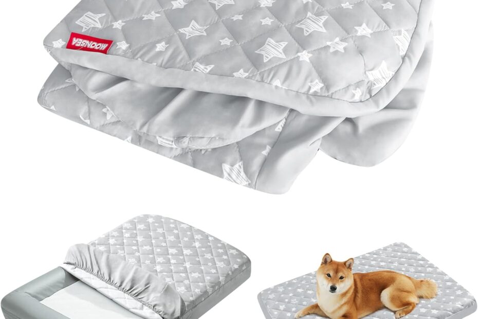 Ultimate Comfort: Review of the Waterproof Quilted Dog Bed Cover in Charming Grey Star Print
