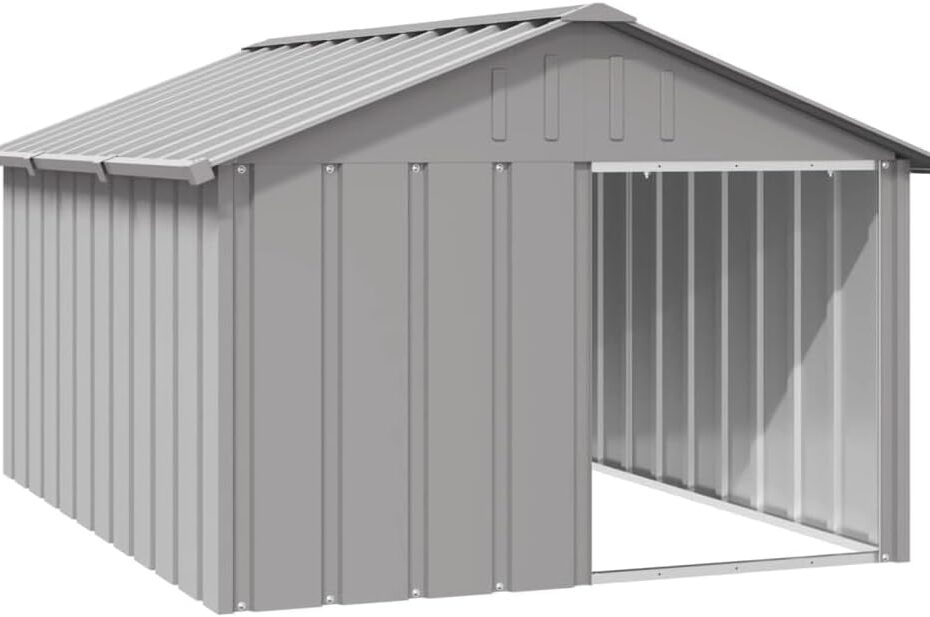 Ultimate Comfort: Review of vidaXL's Gray Galvanized Steel Dog House