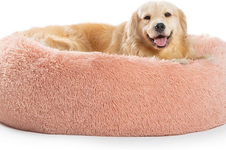 Ultimate Comfort: SAVFOX Plush Calming Donut Beds for Happy Pets!