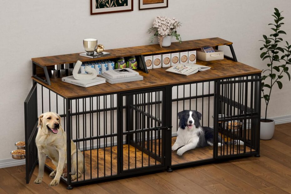 Ultimate Comfort: XXL Double Dog Crate Furniture for Large Breeds