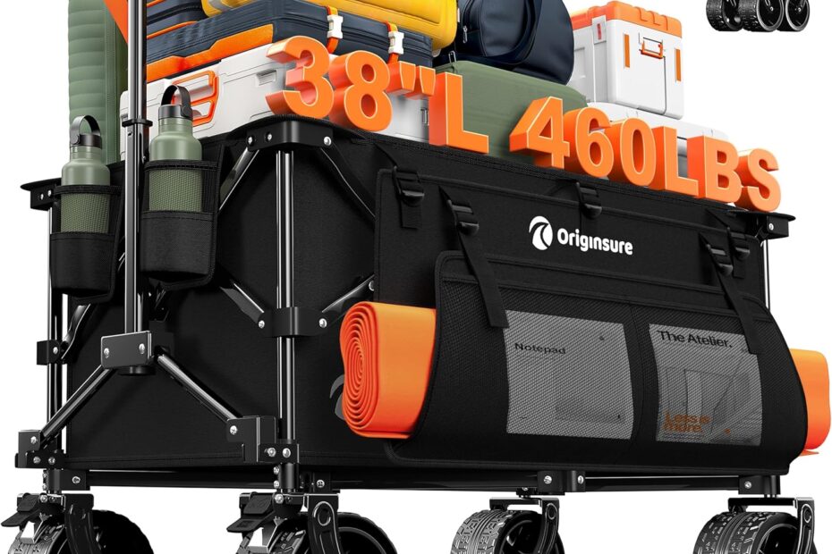 Ultimate Convenience: The 38" Collapsible Wagon Cart for All Your Outdoor Adventures!