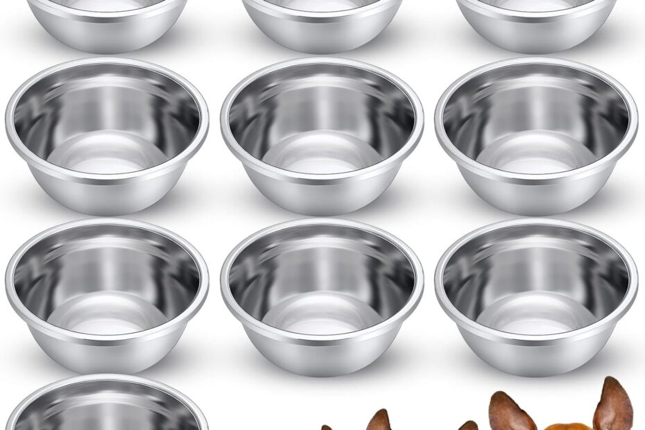 Ultimate Review: 10 Pcs Stainless Steel Dog Bowls for Your Pet's Needs!