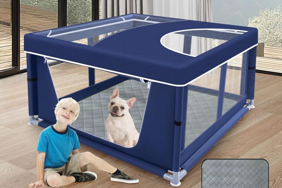 Ultimate Safety & Comfort: Review of the 42x42 Puppy Playpen with Cover
