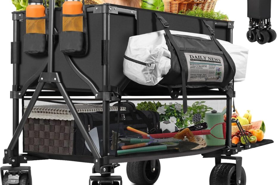 Unleash Adventure: Review of the Double Decker Heavy Duty Collapsible Wagon!