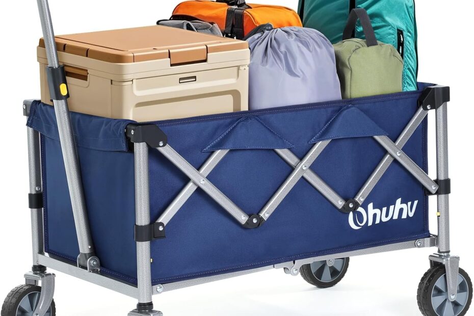 Unleash Convenience: Ohuhu's Foldable Utility Wagon for All Your Outdoor Adventures!